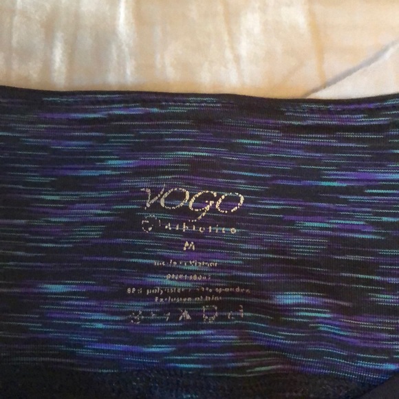 Black Leggings with Subtle Blue and Green Sides - Picture 6 of 8